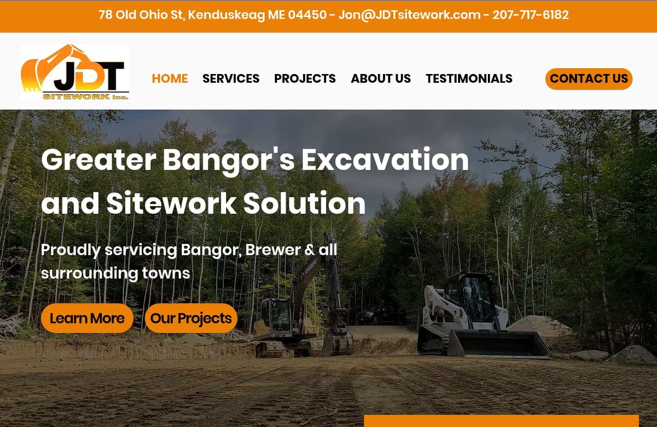 JDT Sitework completed website preview